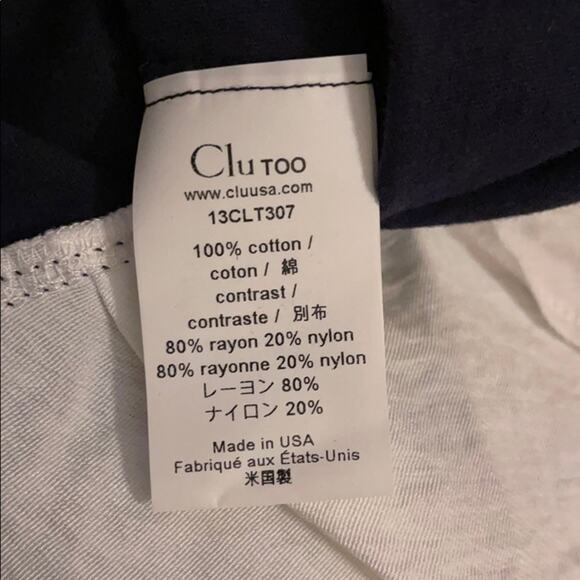 Clu navy L/S  T-shirt w white ruffle - S - Picture 10 of 10